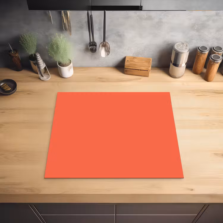 Sunset - Salmon - Oranje Inductie beschermer vinyl 3mm middel 274 -sfeer5