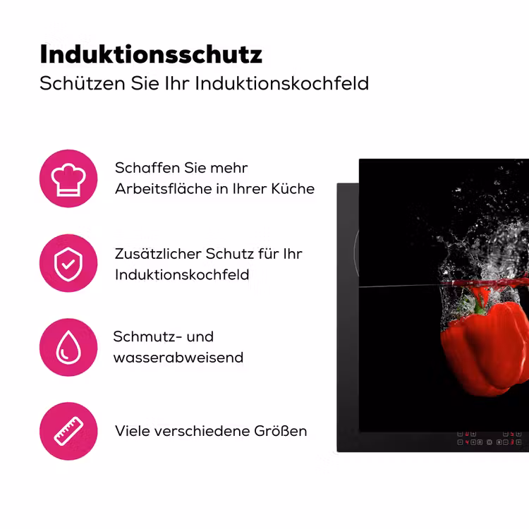 Spektakel van Paprika en Water Inductie beschermer vinyl 3mm klein -zzzzzzz-lf-ups