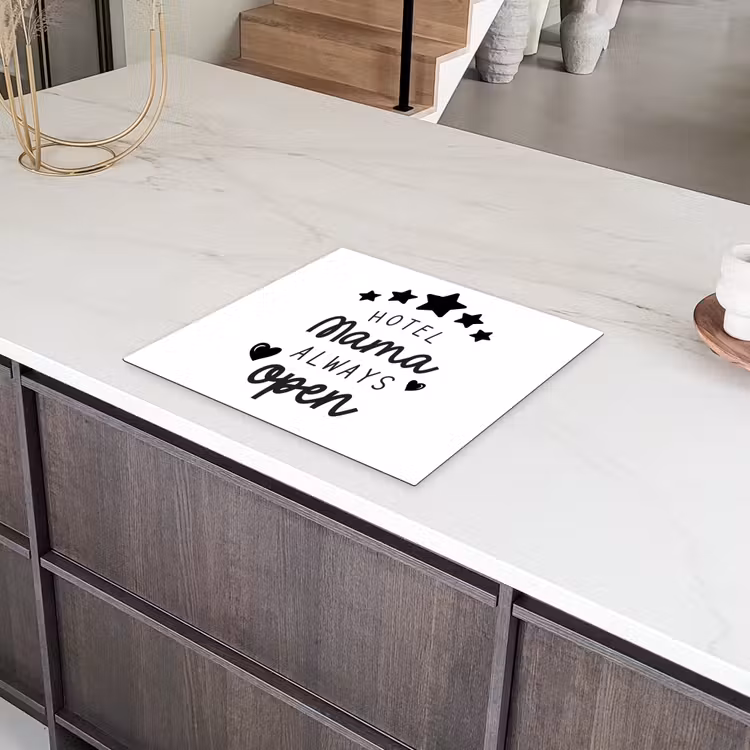 Spreuken - Hotel mama always open - Mama - Quotes Inductie beschermer vinyl 3mm middel -sfeer8