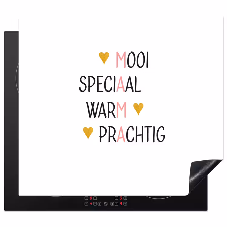 Spreuken - Mama - Quotes Inductie beschermer vinyl 3mm middel -3d