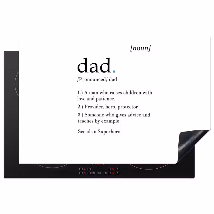 Spreuken - Papa definitie - Quotes - Dad Inductie beschermer vinyl 3mm klein -3d