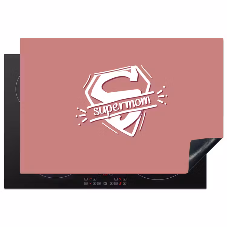 Spreuken - Supermom - Moeder - Quotes Inductie beschermer vinyl 3mm klein -3d