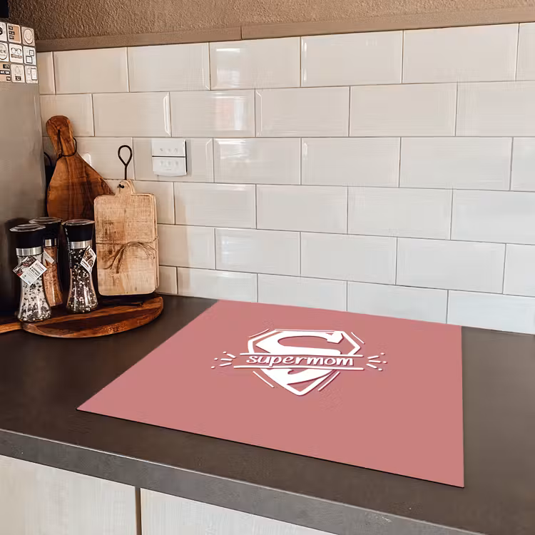 Spreuken - Supermom - Moeder - Quotes Inductie beschermer vinyl 3mm middel -sfeer3