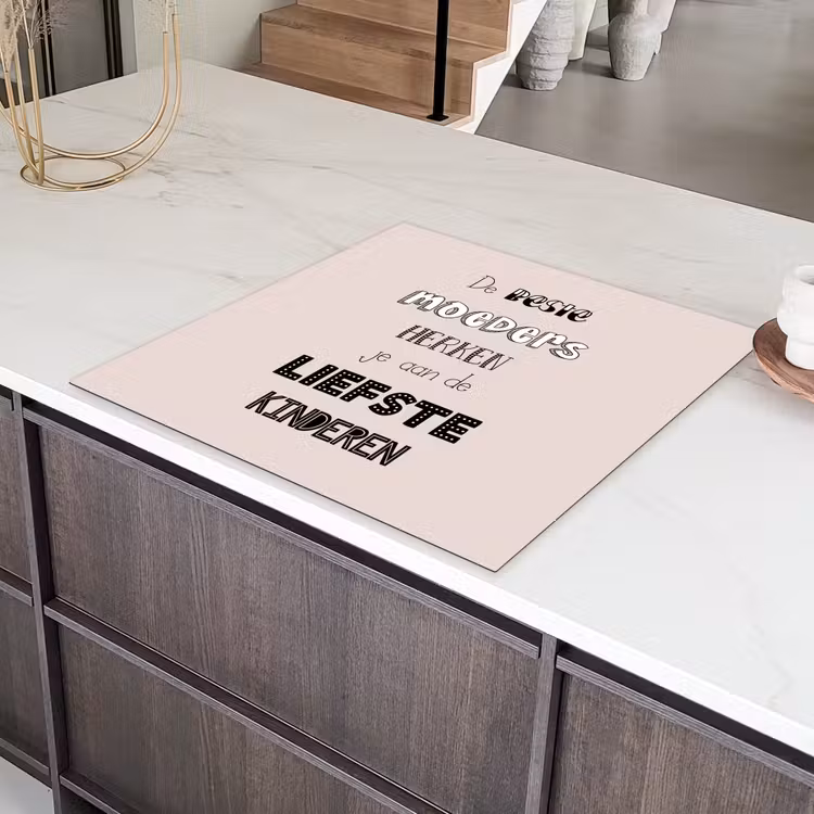 Spreuken - Quotes De Beste Moeders Hebben De Liefste Kinderen - Moederdag - Mama cadeau Inductie beschermer vinyl 3mm middel -sfeer8