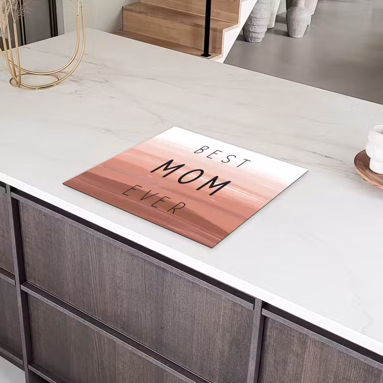 Spreuken - Quotes Best mom ever - Moederdag - Mama - Cadeau moederdag Inductie beschermer vinyl 3mm middel -sfeer8