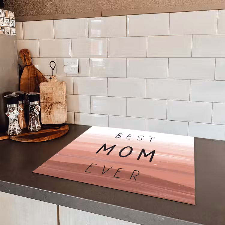 Spreuken - Quotes Best mom ever - Moederdag - Mama - Cadeau moederdag Inductie beschermer vinyl 3mm middel -sfeer3