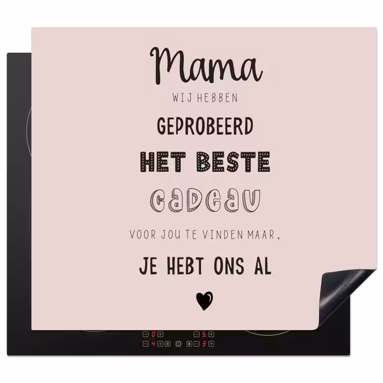 Herdabdeckplatte - Sprüche - Zitate Mama Du hast uns schon - Muttertagsgeschenk für Mama - Rosa