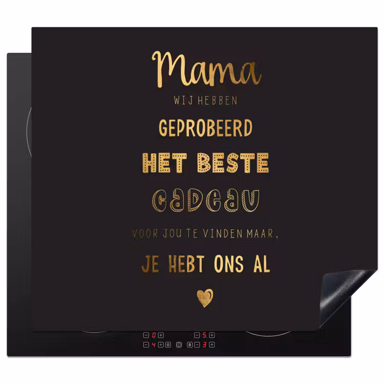 Herdabdeckplatte - Sprüche - Zitate Mum Du hast uns schon - Mutter - Muttertagsgeschenk für Mutti - Gold