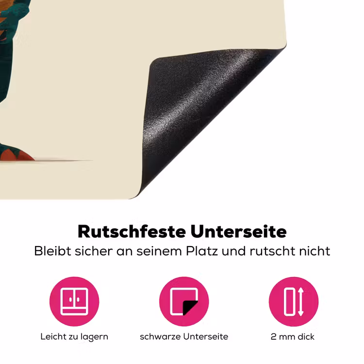 Stekels - Dino - Blauw - Gespierd Inductie beschermer vinyl 3mm klein -zzzzzzz-lf-onderkant