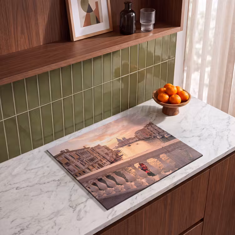 Stad - Venetië - Kanaal - Zonsopgang - Architectuur - Goud Inductie beschermer vinyl 3mm middel -sfeer8