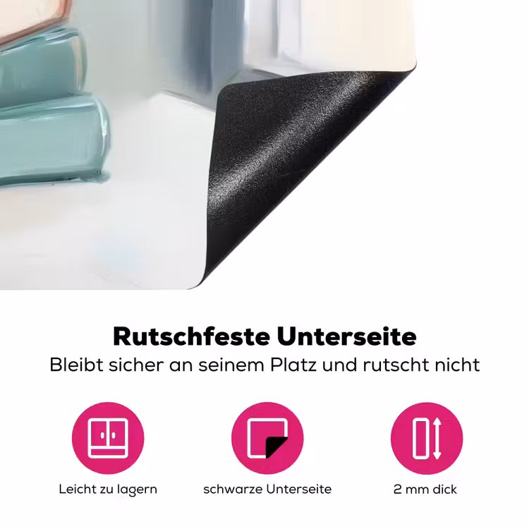 Stapel - Boeken - Groen - Daglicht Inductie beschermer vinyl 3mm klein -zzzzzzz-lf-onderkant