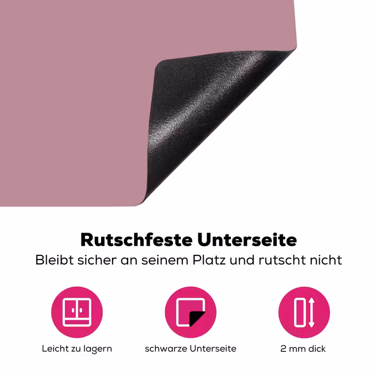 Dusty - Mauve - Paars Inductie beschermer vinyl 3mm middel 274 -zzzzzzz-lf-onderkant