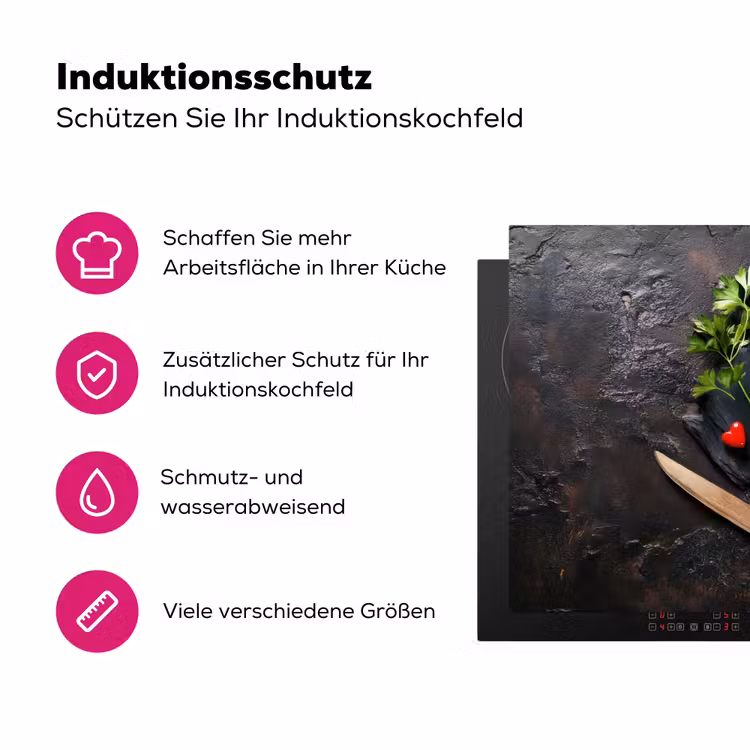 Steak - Hart - Bestek Inductie beschermer vinyl 3mm klein -zzzzzzz-lf-ups