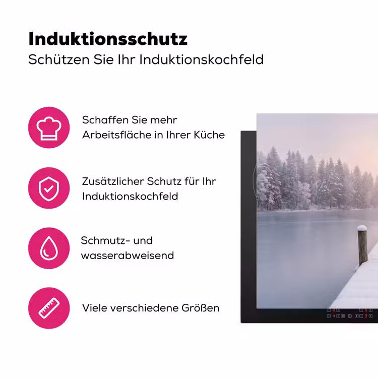 Steiger - Meer - Mist - Winter - Serene Inductie beschermer vinyl 3mm klein -zzzzzzz-lf-ups