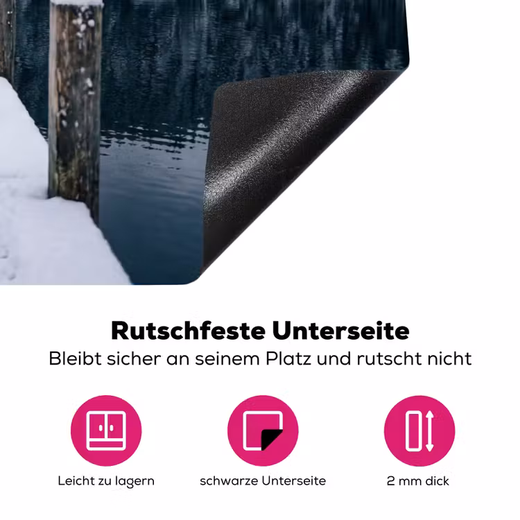 Steiger - Meer - Sneeuw - Bergen - Rustgevend Inductie beschermer vinyl 3mm klein -zzzzzzz-lf-onderkant