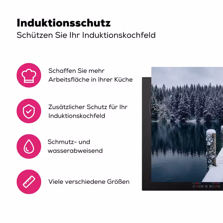 Steiger - Meer - Sneeuw - Bergen - Rustgevend Inductie beschermer vinyl 3mm klein -zzzzzzz-lf-ups