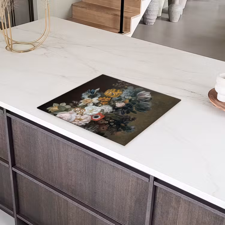 Stilleven met bloemen - Schilderij van Eelke Jelles Eelkema Inductie beschermer vinyl 3mm middel -sfeer8