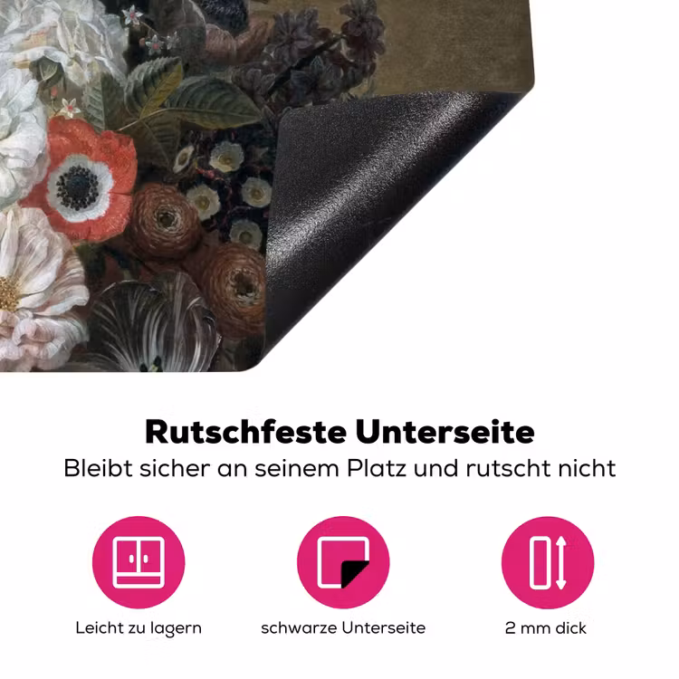 Stilleven met bloemen - Schilderij van Eelke Jelles Eelkema Inductie beschermer vinyl 3mm middel -zzzzzzz-lf-onderkant