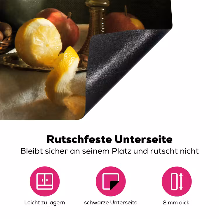 Stilleven met Kaas en Fruit Inductie beschermer vinyl 3mm klein -zzzzzzz-lf-onderkant