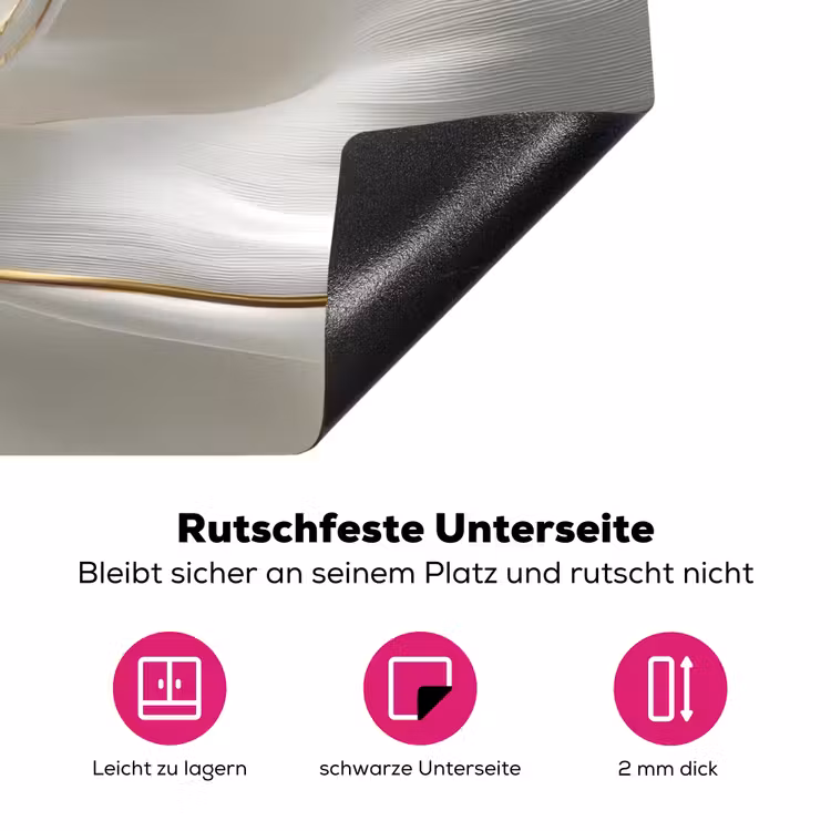 Stof - Plooien - Goud Inductie beschermer vinyl 3mm klein -zzzzzzz-lf-onderkant