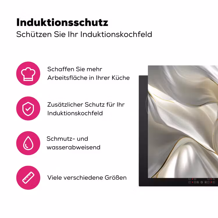 Stof - Plooien - Goud Inductie beschermer vinyl 3mm klein -zzzzzzz-lf-ups