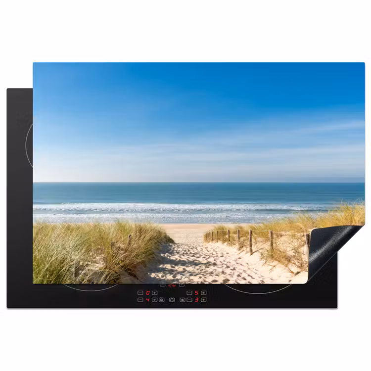 Strand - Zee - Duin - Zand - Zomer Inductie beschermer vinyl 3mm klein -3d