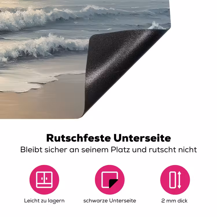 Strand - Zee - Zonsondergang Inductie beschermer vinyl 3mm klein -zzzzzzz-lf-onderkant