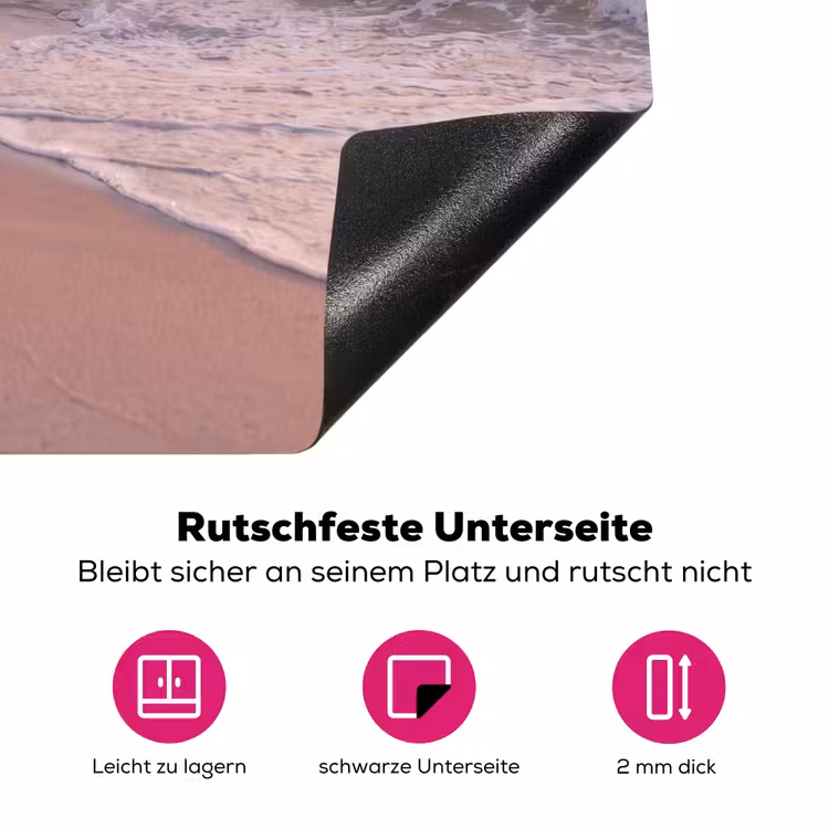 Strand - Zee - Golven - Natuur - Zonsondergang Inductie beschermer vinyl 3mm middel -zzzzzzz-lf-onderkant