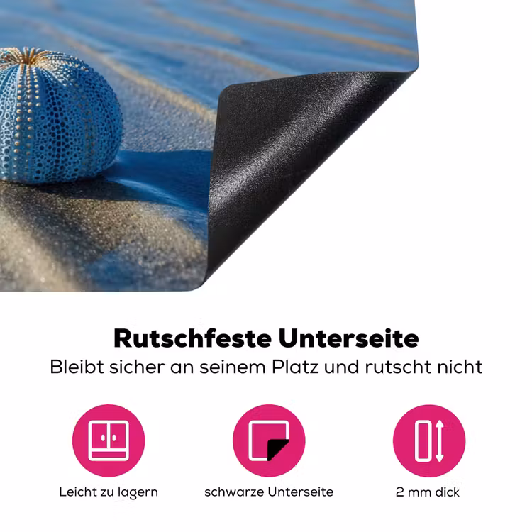 Strand - Schild - Water - Blauw Inductie beschermer vinyl 3mm klein -zzzzzzz-lf-onderkant