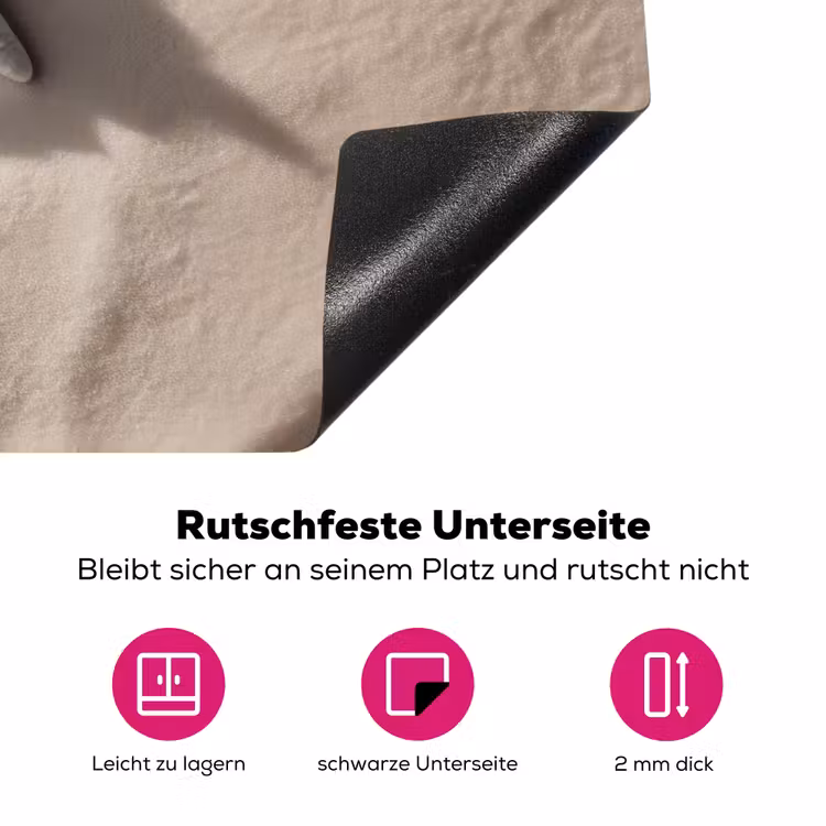 Strand - Zeester - Zand - Beige Inductie beschermer vinyl 3mm klein -zzzzzzz-lf-onderkant