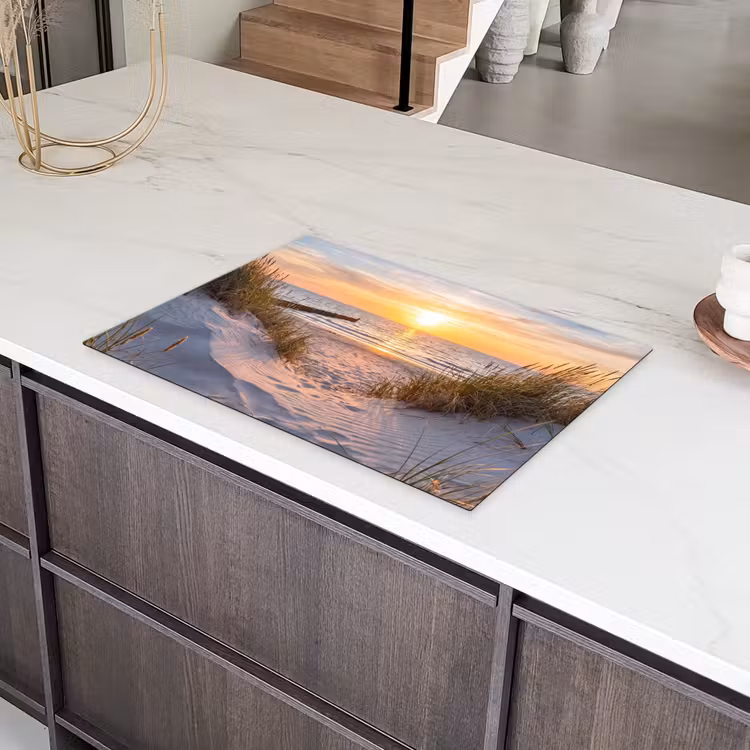 Strand - Zonsondergang - Natuur - Landschap Inductie beschermer vinyl 3mm klein -sfeer8