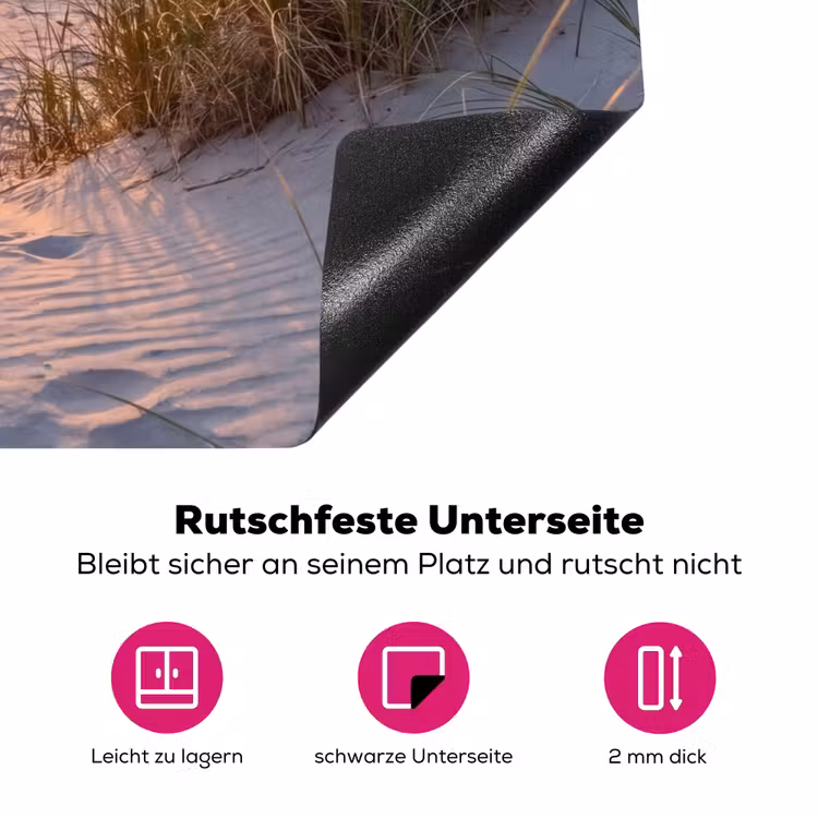 Strand - Zonsondergang - Natuur - Landschap Inductie beschermer vinyl 3mm klein -zzzzzzz-lf-onderkant