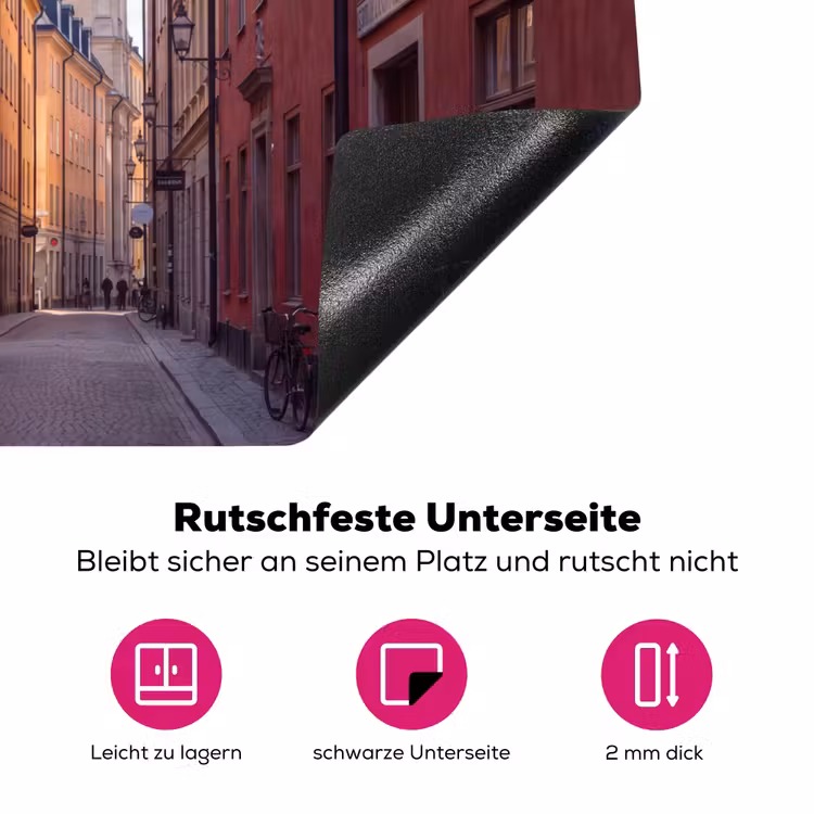 Straat - Klokkentoren - Stad - Architectuur - Historisch Inductie beschermer vinyl 3mm middel -zzzzzzz-lf-onderkant