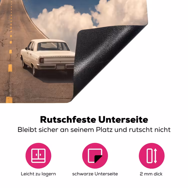 Herdabdeckplatte - Straße – Mond – Nacht - Weg - Maan - Nacht Inductie beschermer vinyl 3mm middel