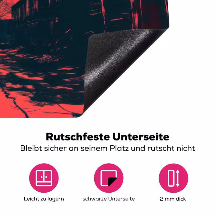 Straat - Verlaten - Schedel - Geel Inductie beschermer vinyl 3mm klein -zzzzzzz-lf-onderkant