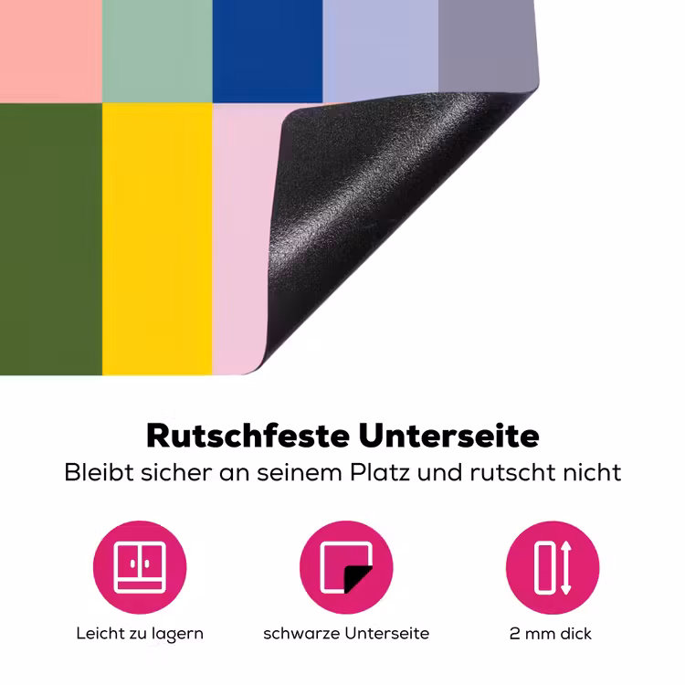 Stroken - Blauw - Patroon - Abstract Inductie beschermer vinyl 3mm klein -zzzzzzz-lf-onderkant