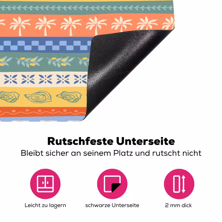 Zee - Sfeer - Oester - Garnaal Inductie beschermer vinyl 3mm klein 276 -zzzzzzz-lf-onderkant