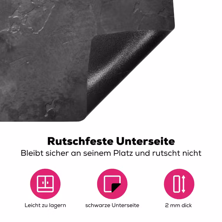 Structuur - Cement - Beton - Grijs - Vintage Inductie beschermer vinyl 3mm klein -zzzzzzz-lf-onderkant