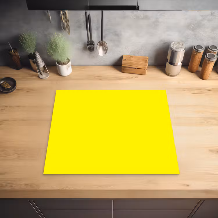 Sunshine - Glow - Geel Inductie beschermer vinyl 3mm middel 274 -sfeer5