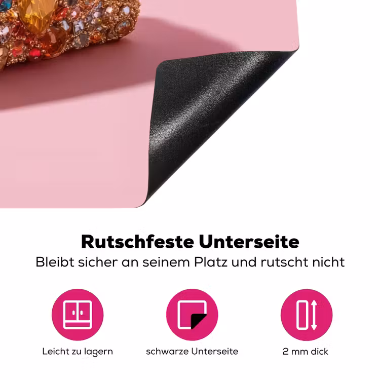 Taco - Kleurrijk - Edelstenen - Goud Inductie beschermer vinyl 3mm klein -zzzzzzz-lf-onderkant