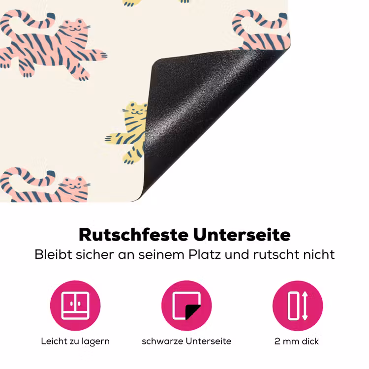 Dansend - Katten - Patroon Inductie beschermer vinyl 3mm klein 276 -zzzzzzz-lf-onderkant