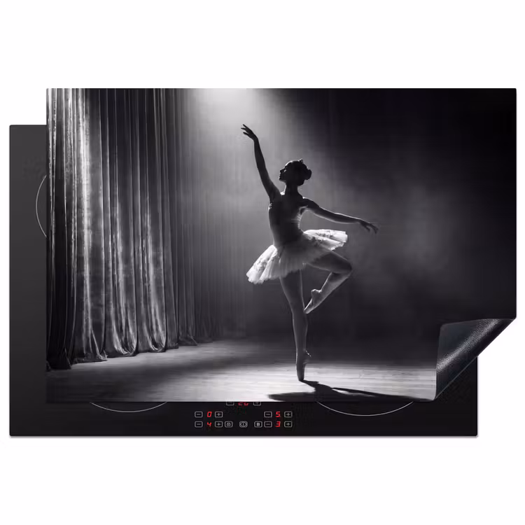 Danser - Podium - Zwart-wit - Kunst - Klassiek Inductie beschermer vinyl 3mm klein -3d