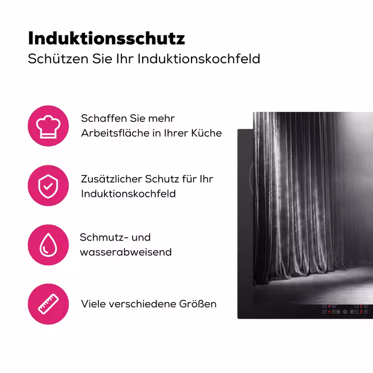 Danser - Podium - Zwart-wit - Kunst - Klassiek Inductie beschermer vinyl 3mm klein -zzzzzzz-lf-ups