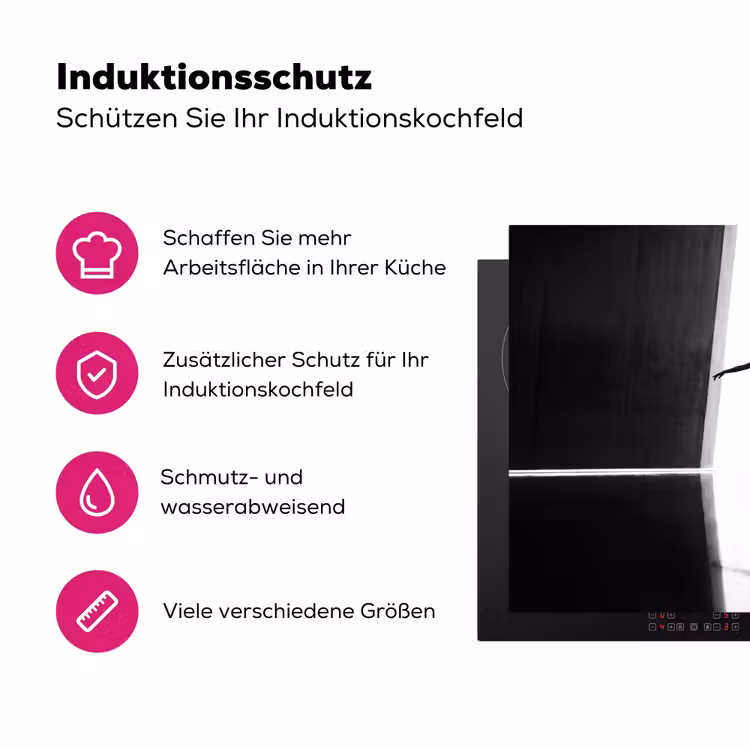 Danser - Silhouette - Kunst - Modern - Zwart-wit Inductie beschermer vinyl 3mm klein -zzzzzzz-lf-ups