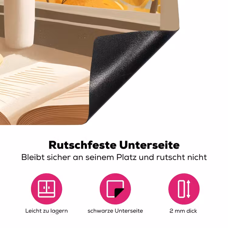 Thee - Boek - Thee - Herfst Inductie beschermer vinyl 3mm klein -zzzzzzz-lf-onderkant