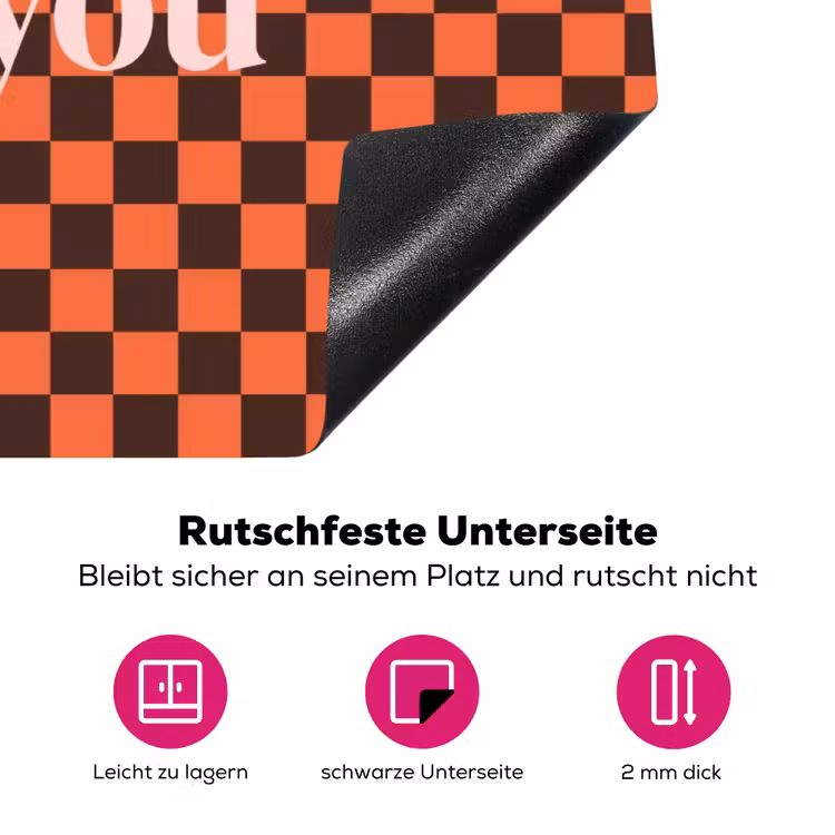 Tequila texted you - Glas - Vierkanten - Oranje Inductie beschermer vinyl 3mm klein -zzzzzzz-lf-onderkant