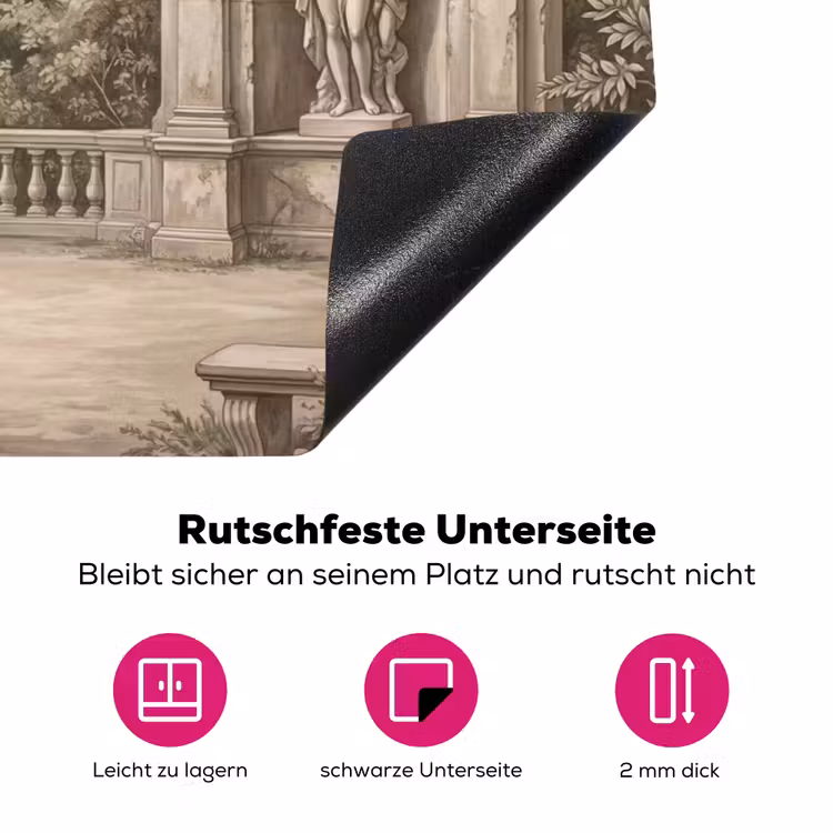 Terras - Stad - Uitzicht - Rivier Inductie beschermer vinyl 3mm klein -zzzzzzz-lf-onderkant