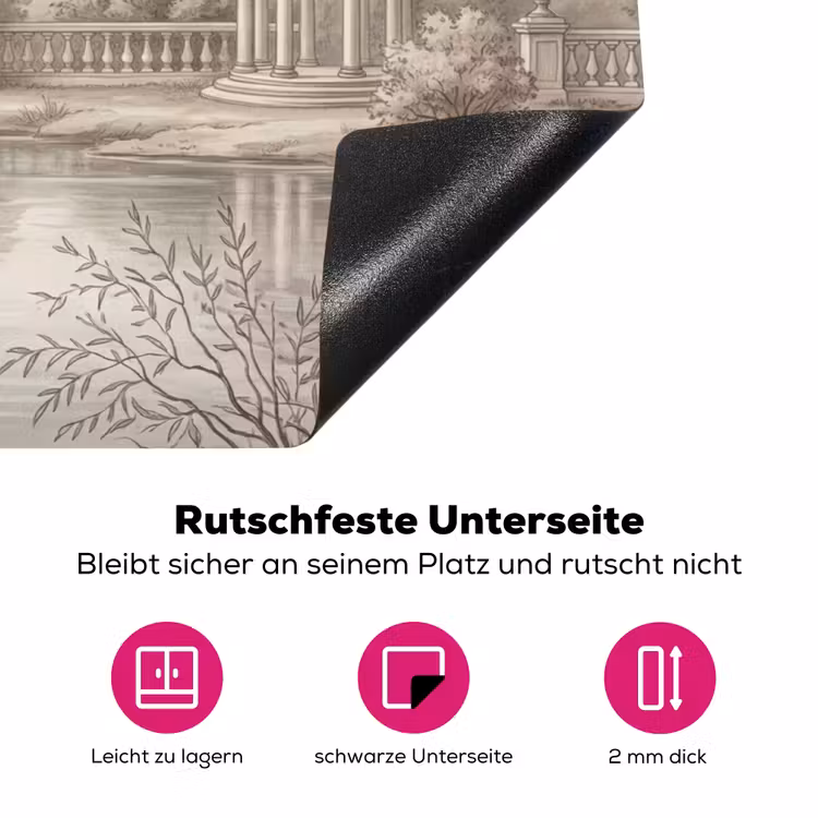 Terras - Water - Natuur - Landschap Inductie beschermer vinyl 3mm klein -zzzzzzz-lf-onderkant