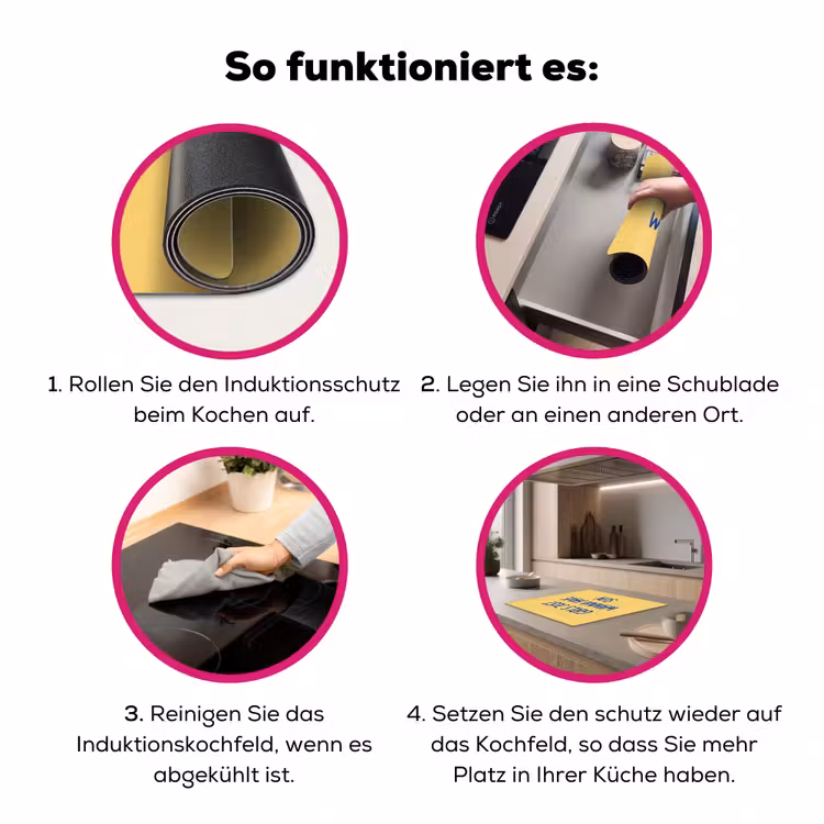 Tekst - Zon - Zomer - Modern - Geel Inductie beschermer vinyl 3mm middel -zzzzzzz-lf-werking