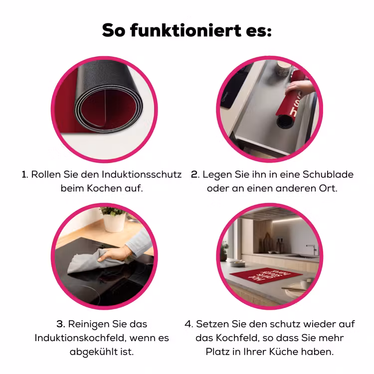 Tekst - Studie - Motivatie - Modern - Rood Inductie beschermer vinyl 3mm middel -zzzzzzz-lf-werking